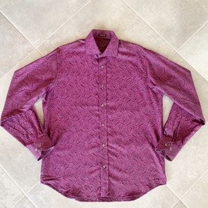 Bugatchi Uomo Classic Fit Paisley Mens Button Up